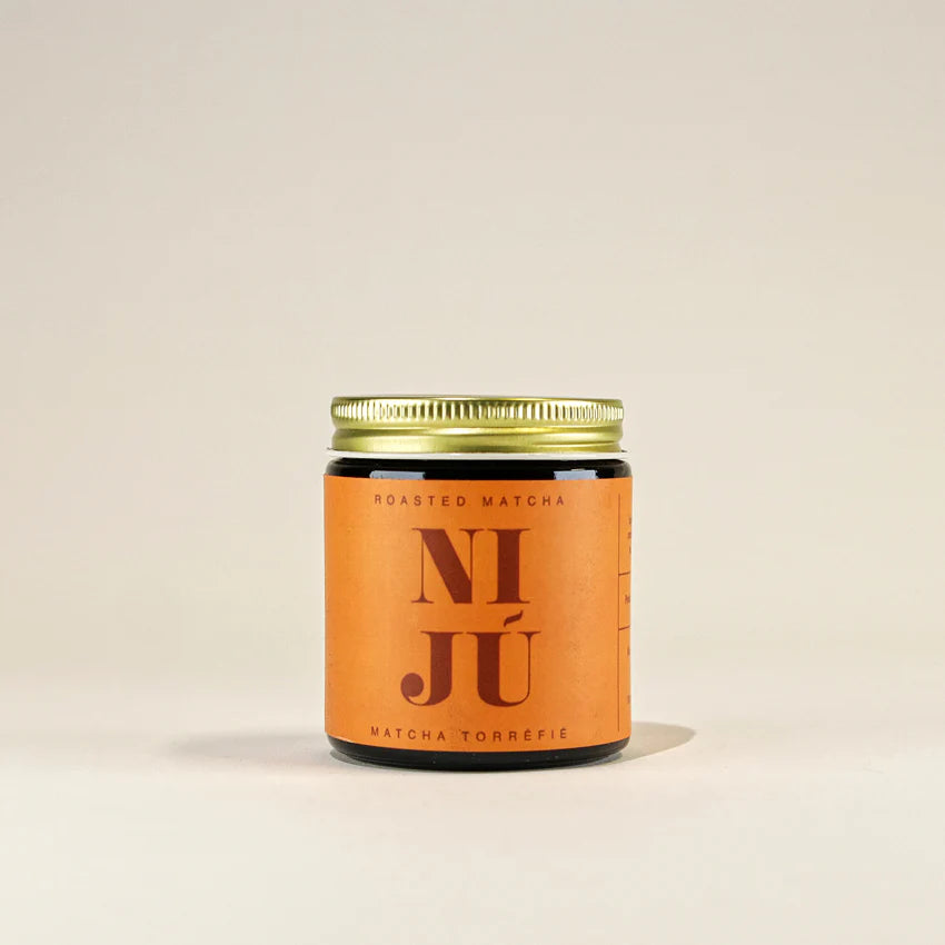 Jar of roasted matcha/hojicha
