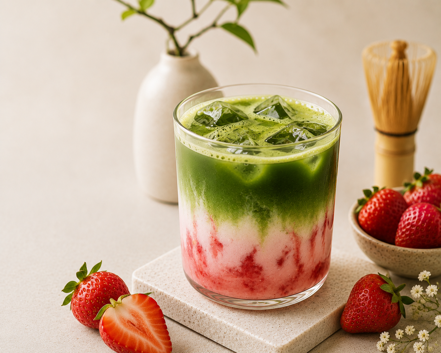 Strawberry Matcha Latte