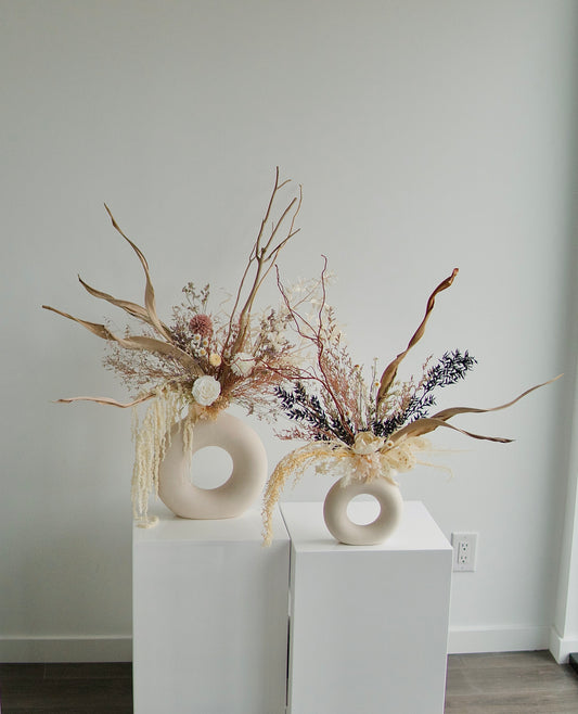 Custom Sculptural Dried Flower Arrangement