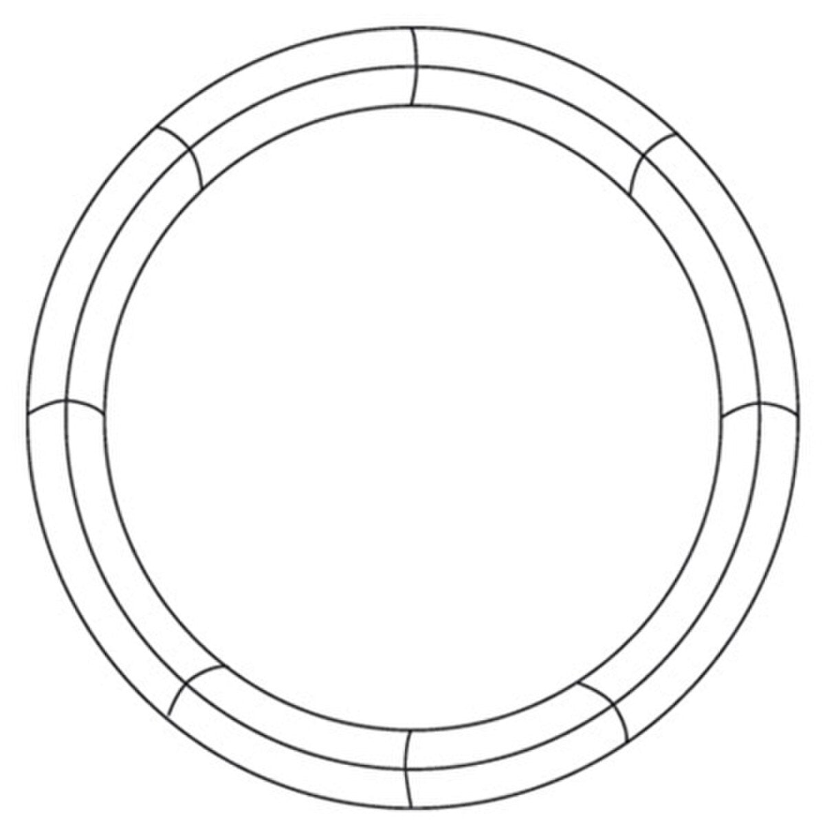 Wire wreath frame on a white background