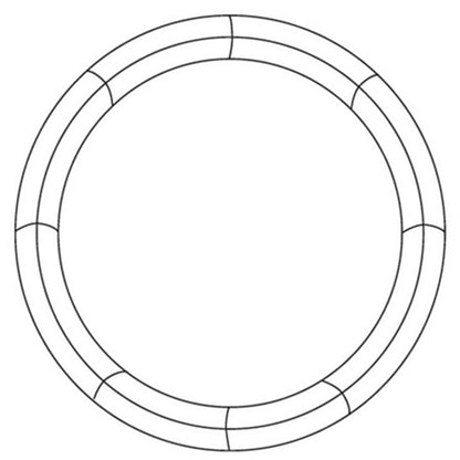 Wire wreath frame on a white background